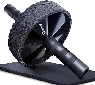 Mobiclinic, Abdominal roller, mat included, exercise set, Spanish brand, maximum load of 150 kg, home training, abdominal wheel, push-ups
