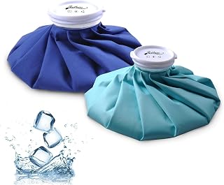 Ice Pack, Ice Bags for Injuries Reusable 2Pcs, 11" Ice Bags Hot Water Bag for Hot & Cold Therapy and Pain Relief, No-Leak Elastic Breathable Ice Bag