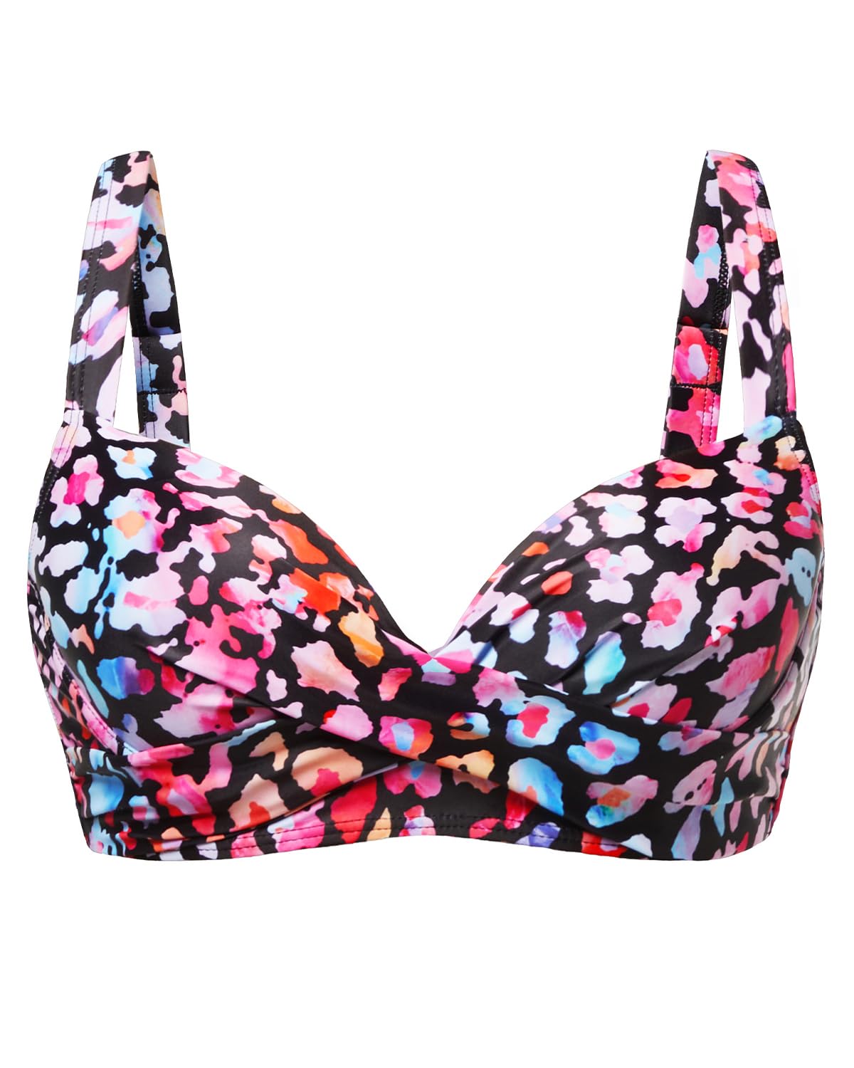 Aqua Eve Women's Twist Front Underwire Balconette Bikini Top (Pack of 1)