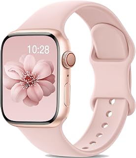 Apple Watch Sport Band for Women Men 40mm 44mm 38mm 42mm 46mm 41mm 45mm 49mm Soft Waterproof Silicone Strap Wristband for Apple Watch Series 11 10 9 8 7 6 5 4/SE 2nd/Ultra 2/3