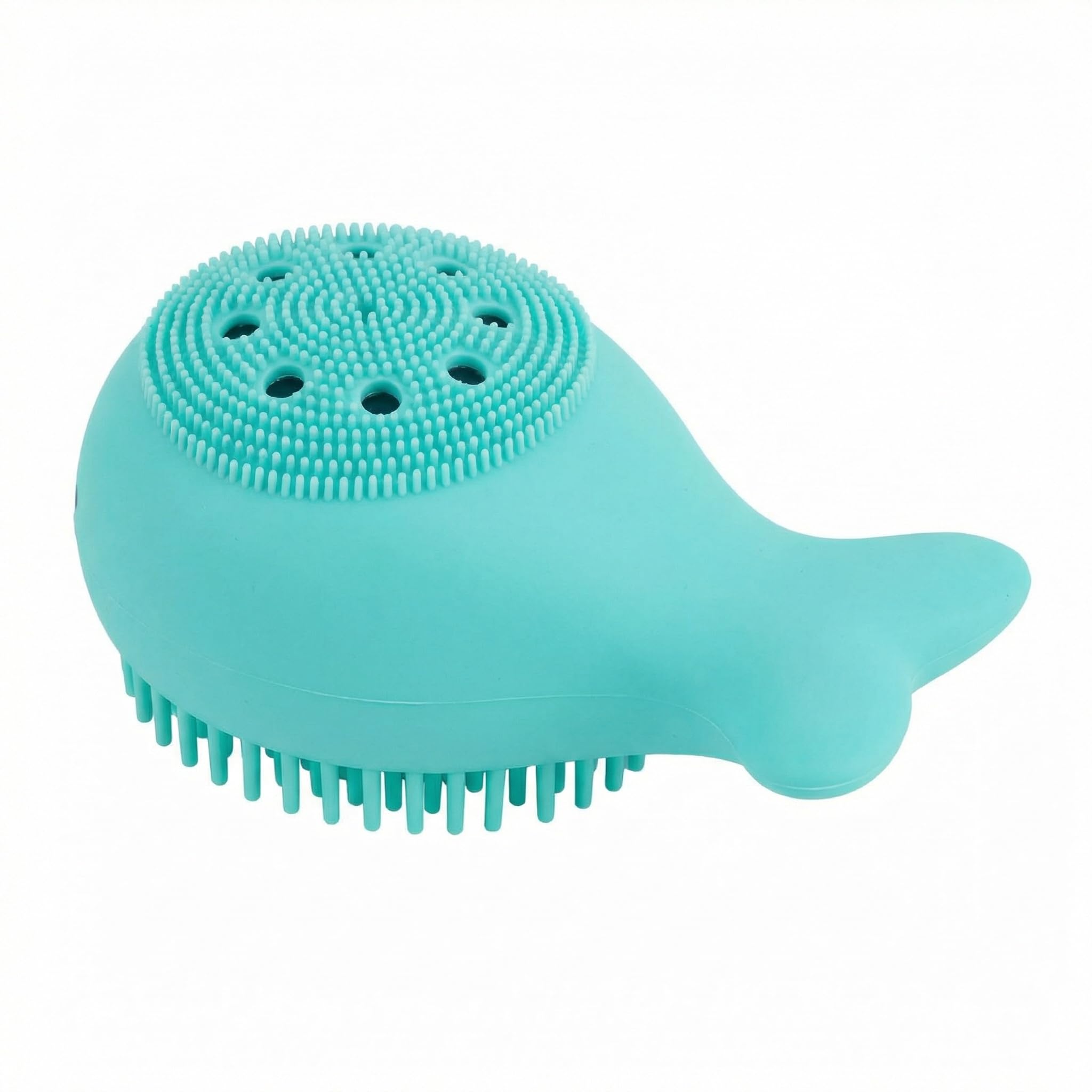 Whale Shape Soft Silicone Facial Cleansing Brush with Soft Exfoliating Texture f