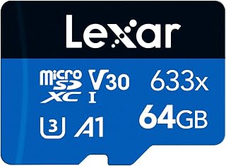 Lexar 633x Micro SD Card 64 GB, microSDXC UHS-I without SD Adapter