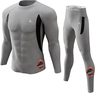 CL convallaria Thermal Underwear For Men Long Johns Fleece Lined Base Layer
