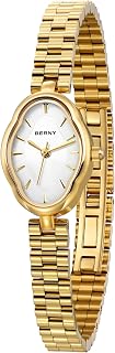 BERNY Gold Watch for Women Vintage Style Ladies Quartz Watch