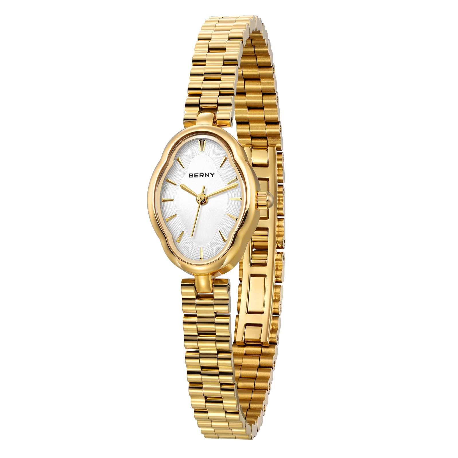 BERNY Gold Watch for Women Vintage Style Ladies Quartz Watch