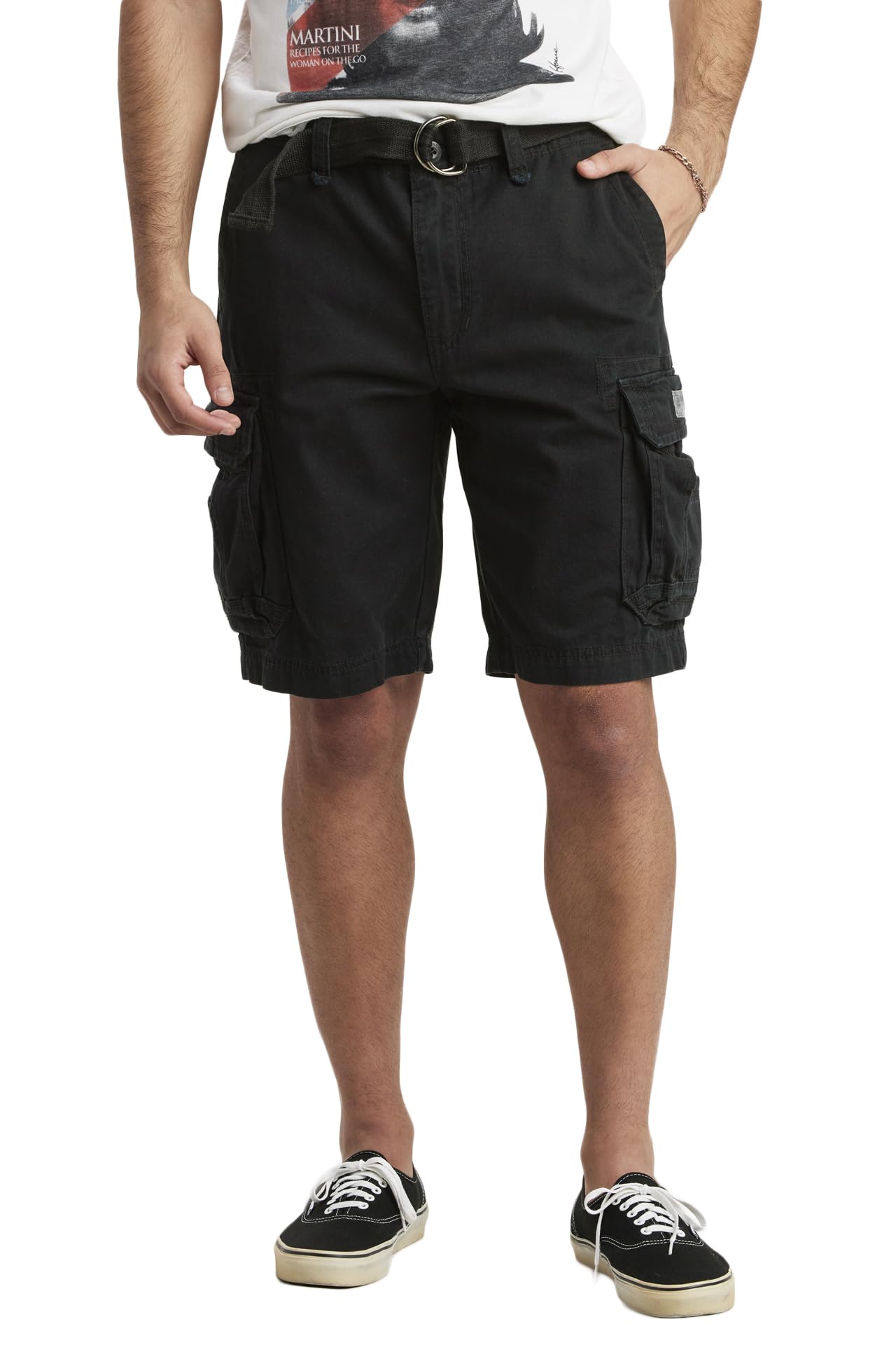 Unionbay - Survivor Belted Cargo Short, Men's Cargo Trousers
