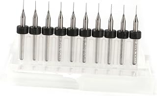 Generic - 10 Pieces Micro Carbide Drill Tool Set for Smart CNC Production (0.3 mm) for Easy and Precise Drilling Suitable for PCB Applications, Semiconductor and PCB Manufacturing