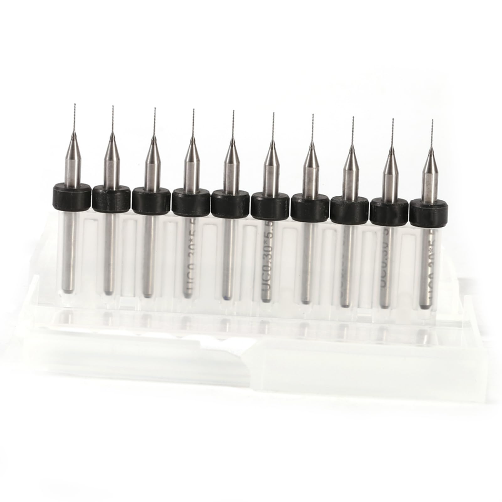 Generic - 10 Pieces Micro Carbide Drill Tool Set for Smart CNC Production (0.3 m