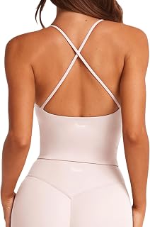 Danysu Women's Sports Bra Without Underwire Crossback Padded Fitness Sports