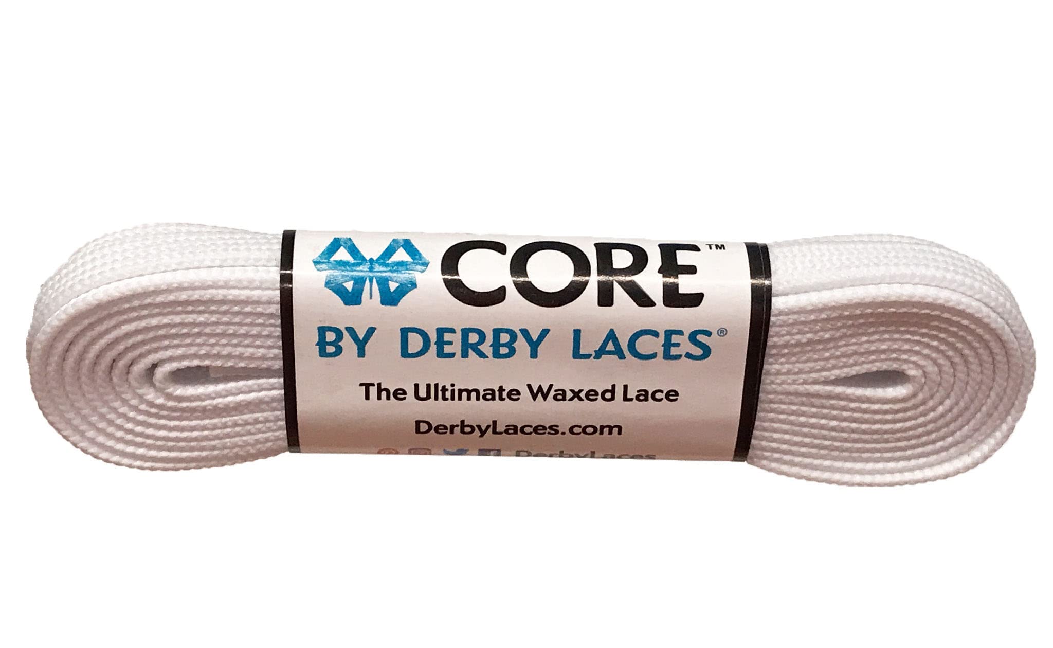 Derby Laces CORE Narrow 6mm Waxed Lace for Figure Skates, Roller Skates, Boots, 