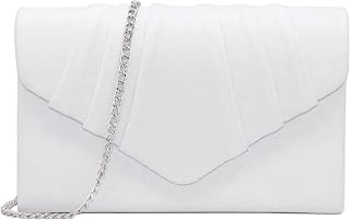 Women's Clutch Bag Suede Evening Pleated Shoulder Bag
