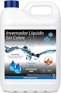 LIQUID GREENER WITHOUT COPPER 5 LITERS POOLS POOLS, POLYESTER/LINER AND SALINTS - Disinfectant and Algaecide for the Treatment of Swimming Pools in Winter