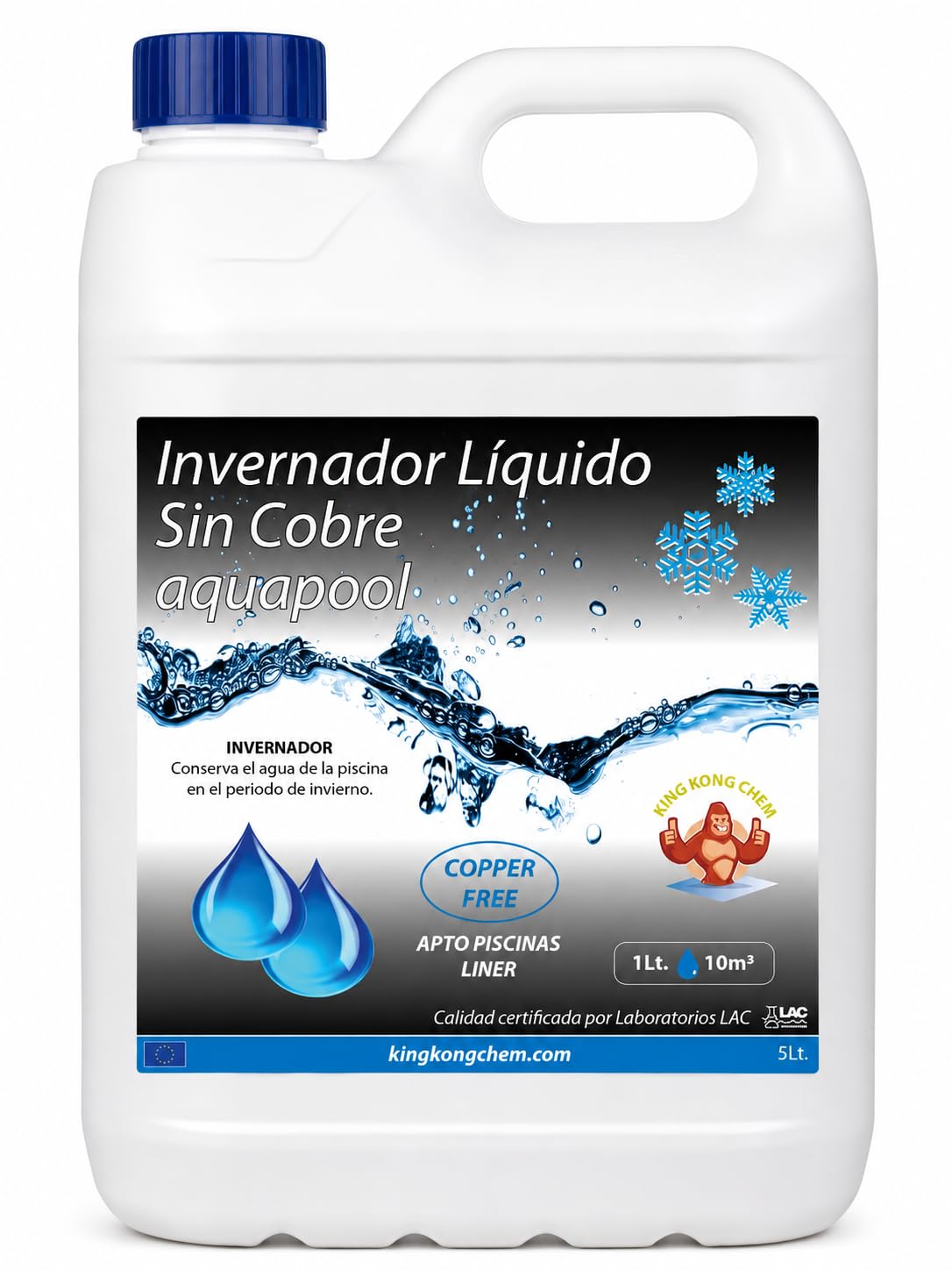 LIQUID GREENER WITHOUT COPPER 5 LITERS POOLS POOLS, POLYESTER/LINER AND SALINTS 