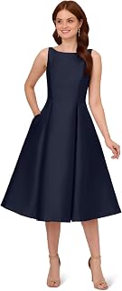 Adrianna Papell Women's Sleeveless Mid-Length Party Dress V Back