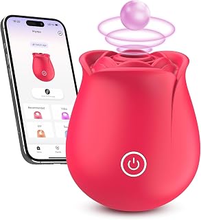 Sex Toys Rose Dildo Vibrators - Upgraded Adult Toys with Sucking & Vibrating Modes for Women Clitoral Nipple, Rose Sucker Sex Stimulator G Spot Vibrators for Woman Couples Adult Sex Games