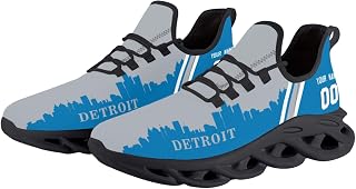 Men City Custom Football Flex Sneakers Personalized Name Number Athletic Gym Shoes for Youth Women Game Day Gift