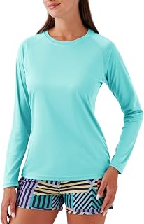 NAVISKIN Women's UPF 50+ Sun Protection Long Sleeve Shirts, Rash Guard Shirts, Lightweight Quick Dry Hiking Shirts