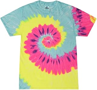 Colortone Batik Unisex 'Swirl' T-Shirt | Men's Short Sleeve T-Shirt Hippie T-Shirt Women's S - 5XL with Different Patterns | Flower Power Clothing Women Men Cotton | Hand-Dyed Batik Design