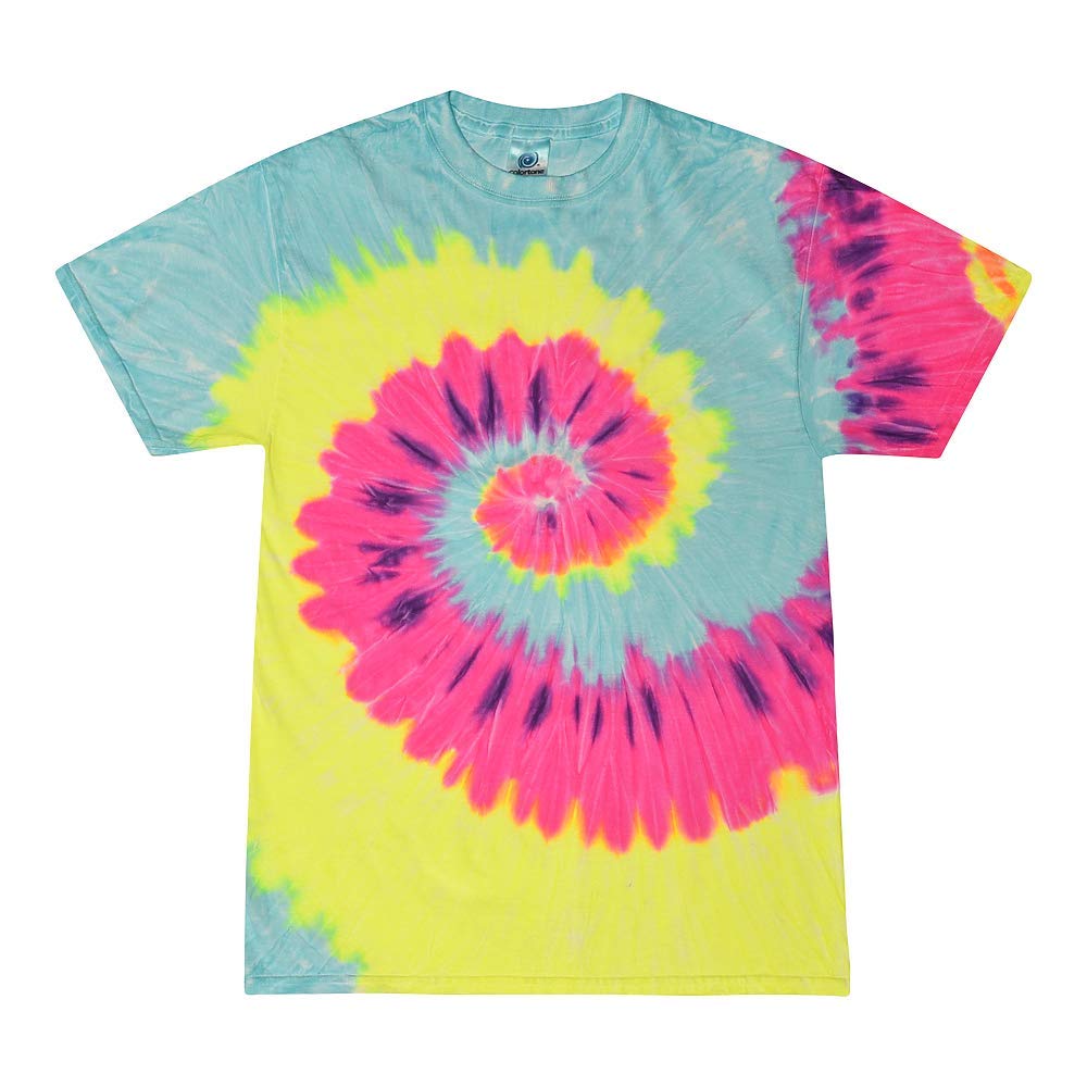 Colortone Batik Unisex 'Swirl' T-Shirt | Men's Short Sleeve T-Shirt Hippie T-Shi