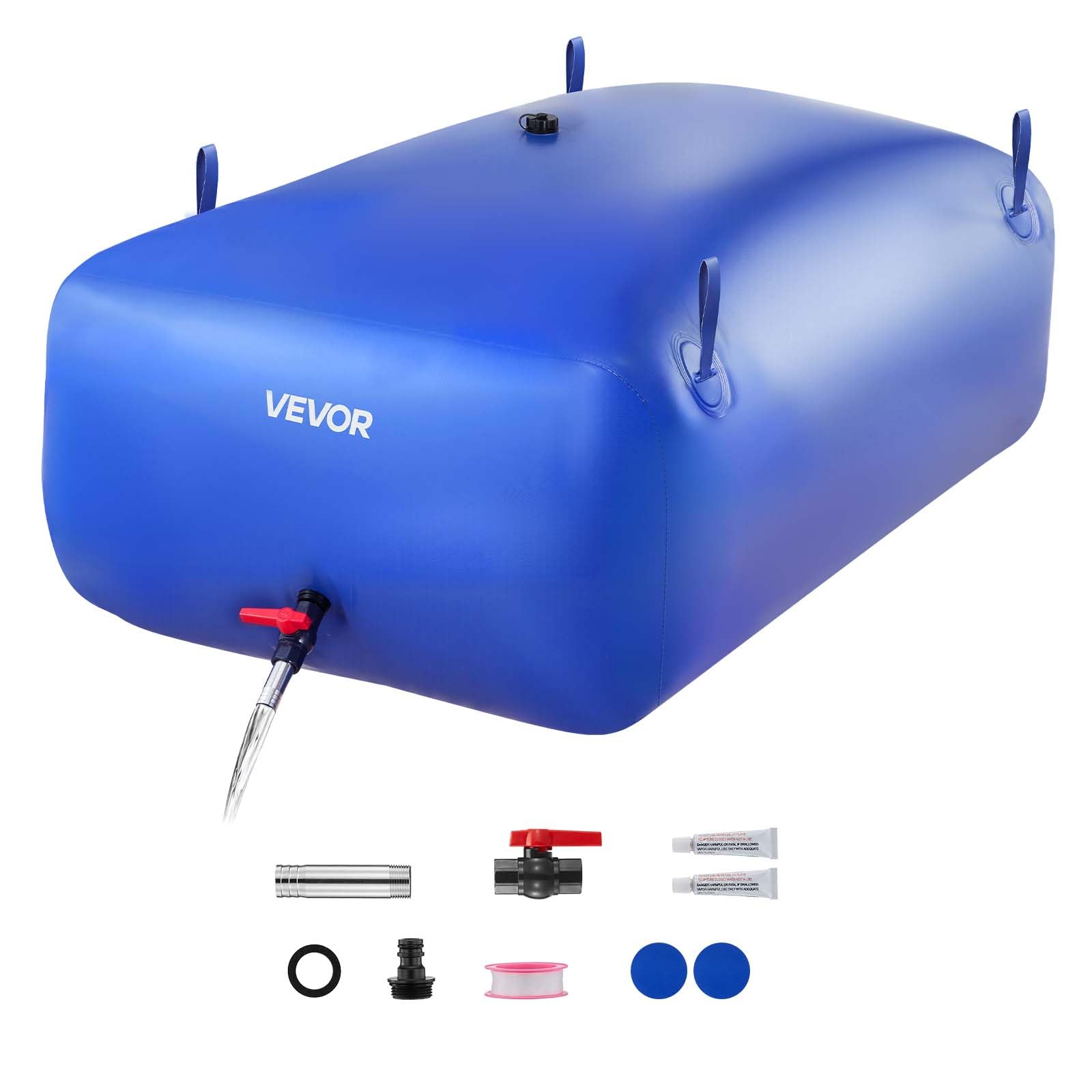 VEVOR Water Storage Bladder, 142.7 Gal Collapsible Water Storage Bag, Wear-Resis