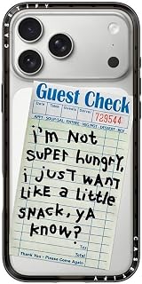CASETiFY Compact Magsafe iPhone 17 Pro Max Case [Lightweight/Slim Fit/Compatible with Magsafe] - I just want a little snack - Clear Black