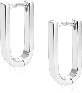 Silver Earrings for Women Trendy Hypoallergenic Silver Hoop Earrings Statement Small Chunky Huggie Hoops Earring Jewelry for Women