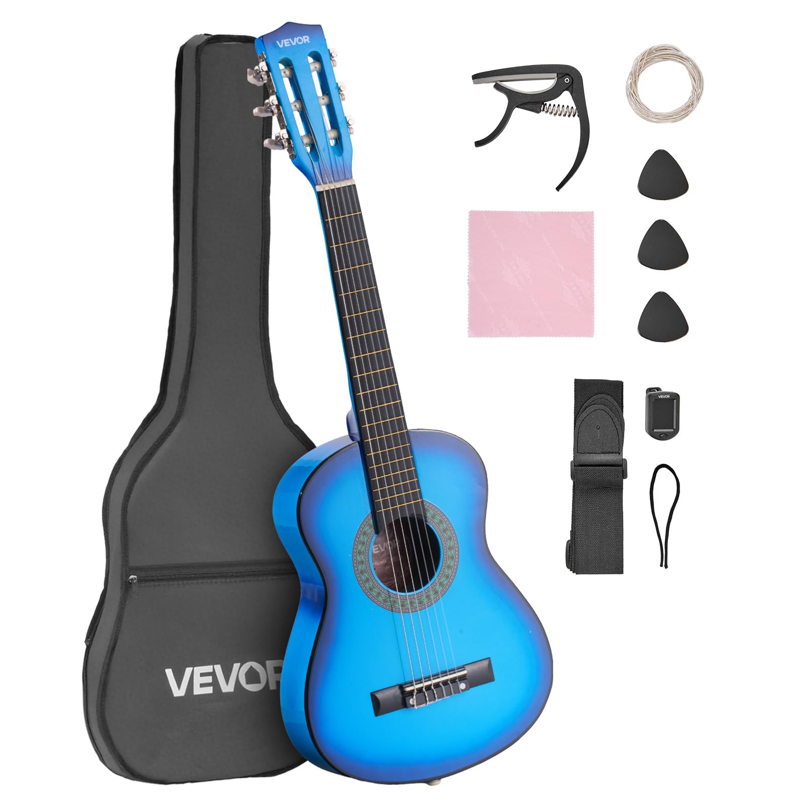 VEVOR Classical Guitar, 30 Inch, Wood Classical Guitar Starter Kit for Beginners