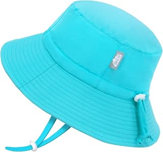 Jan & Jul Summer Swim Sun-Hat Baby Girl, Adjustable (S: 0-6 Months, Teal)