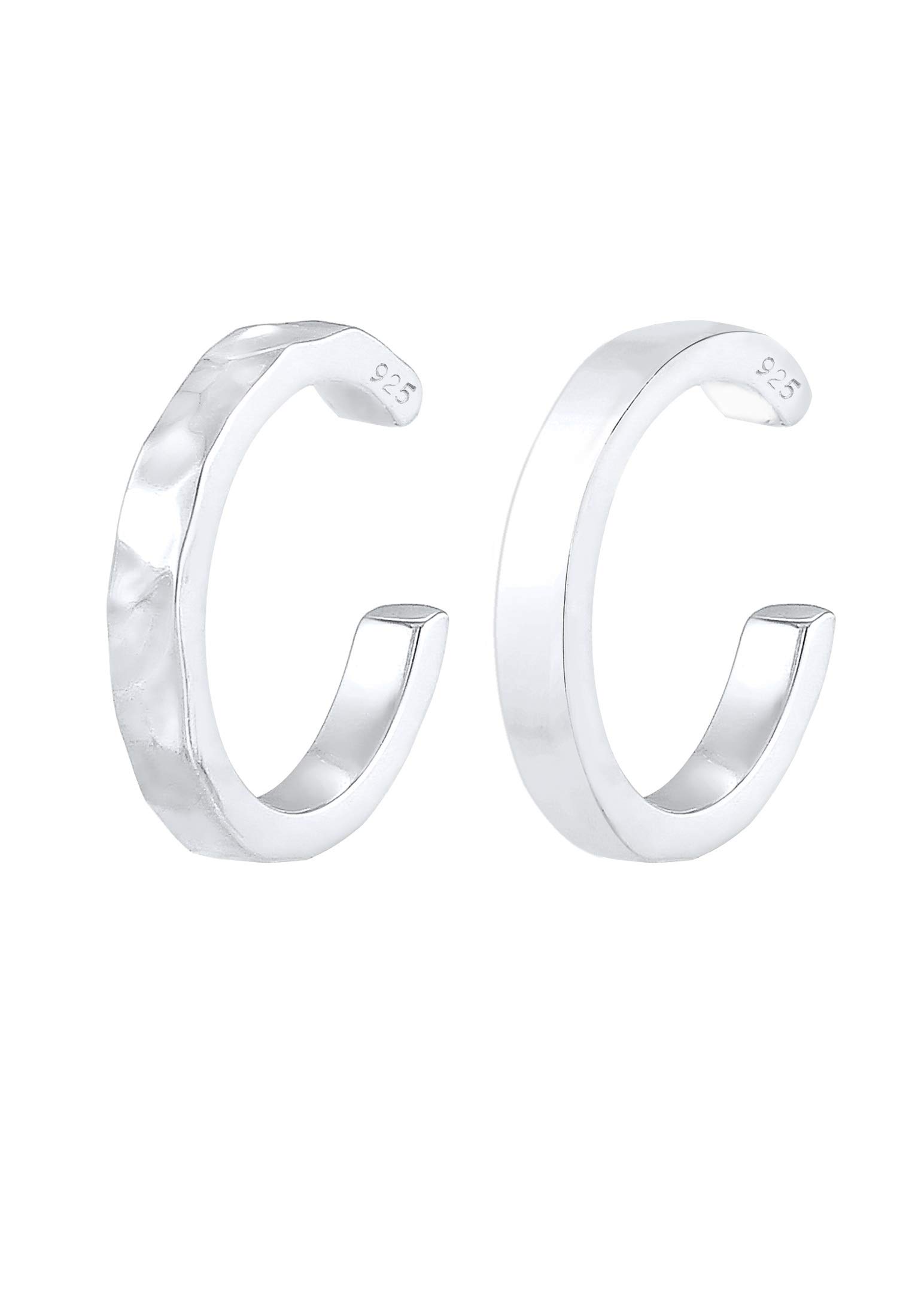 Elli Earrings Women Earcuff Organic Look Minimal Basic Adjustable in 925 Sterlin