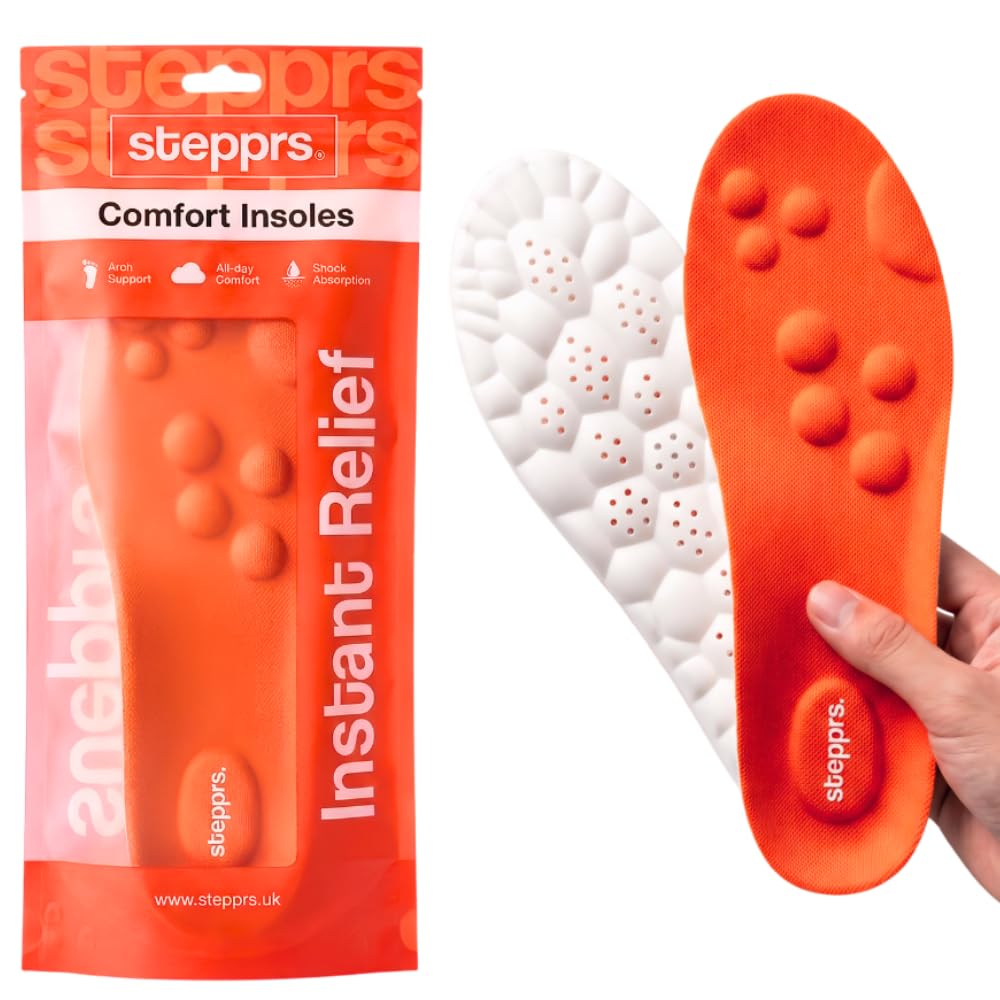 Original Stepprs Comfort Boosting Massage Insoles, 4D Memory Foam Thermal Insole