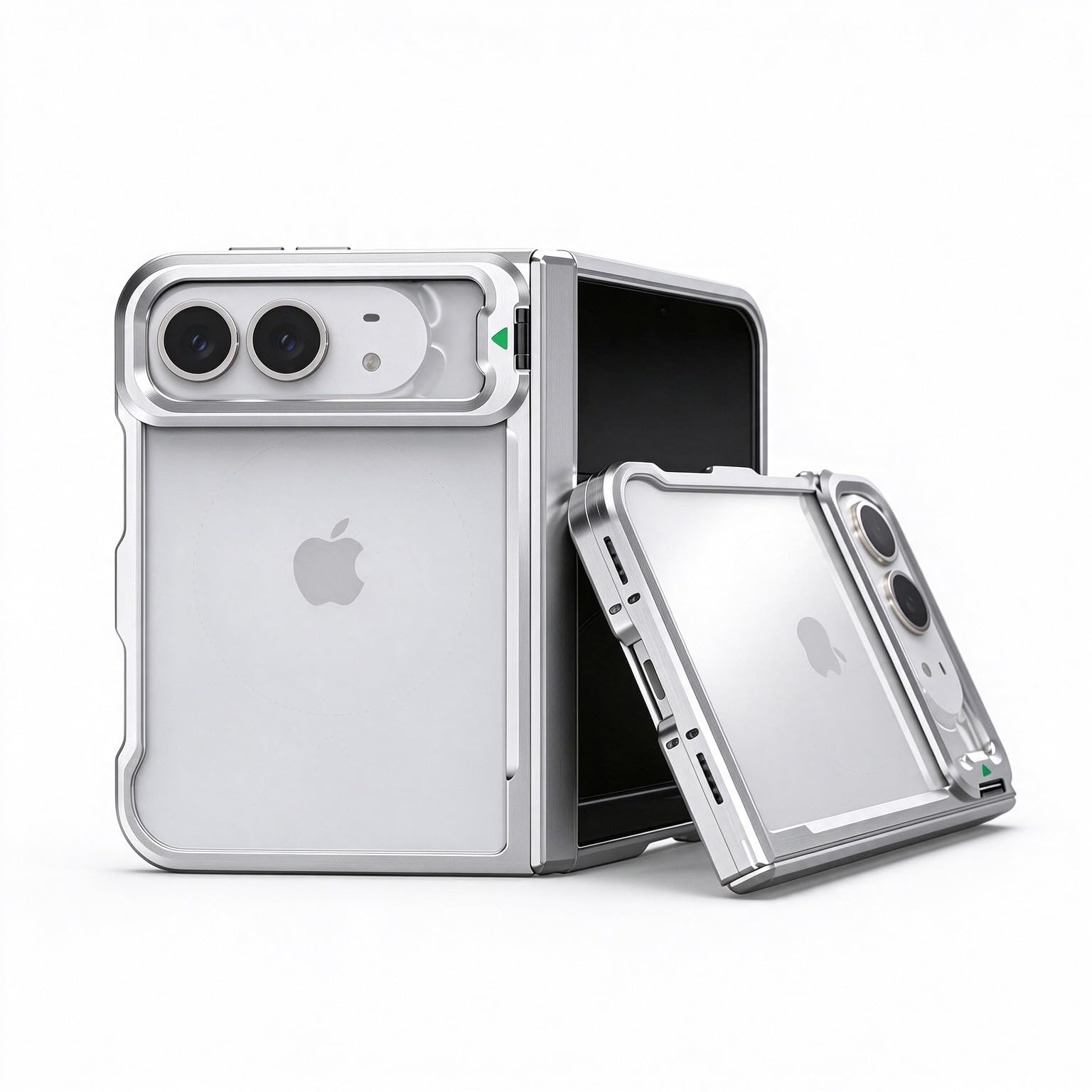 JIAONASHIJIA Metal Bumper Case for iPhone Duo, Stand, Full Hinge Protection | fo