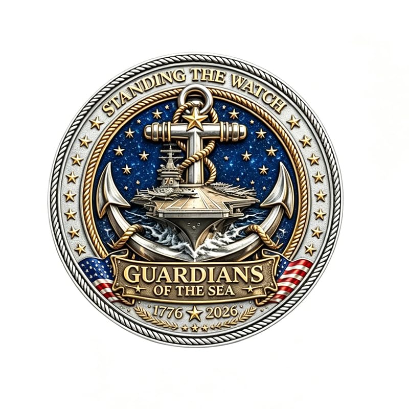 Challenge Coin - Standing the Watch, Guardians of the Sea, 1776-2026 | Honors U.