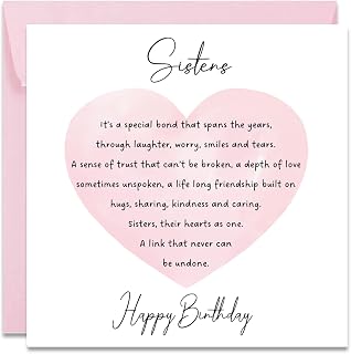 Printperfect - Sister Birthday Card For Her - Female - Sis Birthday Card - Special Sisters Cards For Women