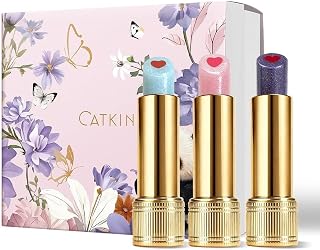 CATKIN Tinted Flavoured Lip Balm, Hydrating & Buildable Sheer Colour, Lip Moisturiser with Shea Butter, Jojoba & Natural Oils, Nourishing, Soothing & Vegan Lip Care for Dry Cracked Lip, 3.6g, Gift Box