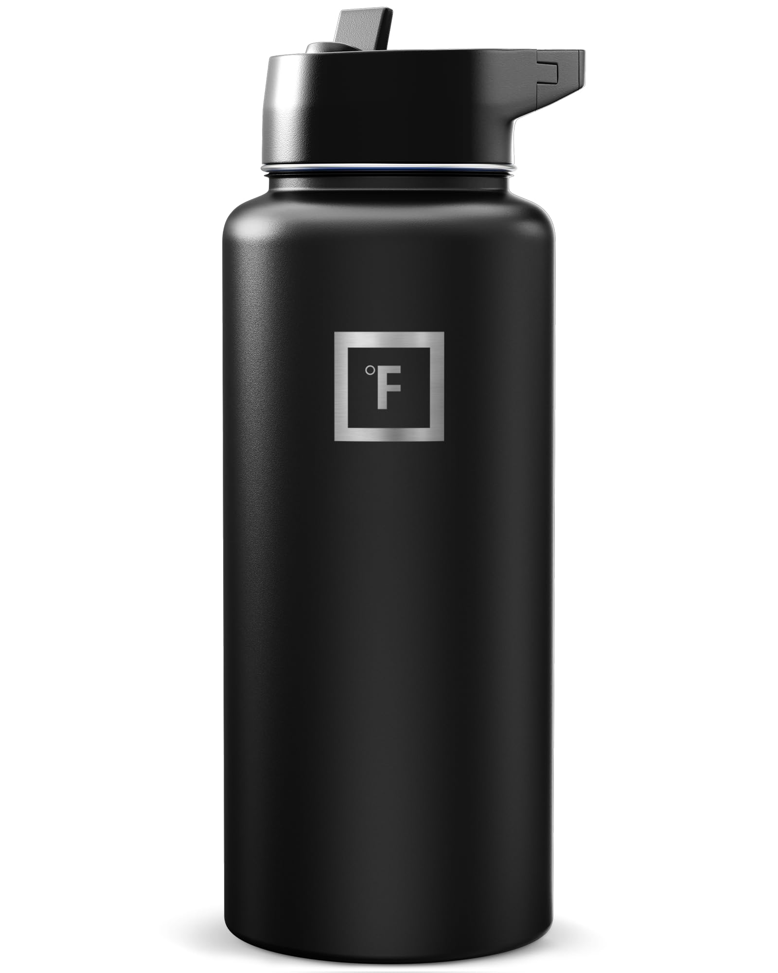 IRON °FLASK 32 oz Wide Mouth Water Bottle with Straw Lid | Insulated Stainless S