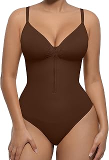 FeelinGirl Body gainant gainant pour femme avec fermeture éclair