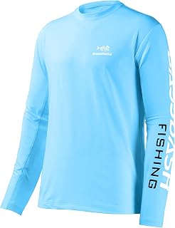 Bassdash Fishing T-Shirt Fishing Long Sleeve Water UPF 50+ Shirt Rash Guard Fishing Clothing UV Sun Protection