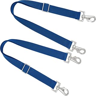 Horse Blanket Sheet Leg Straps, Replacement Stretchy Belly Strap with Double Swivel Snaps, Adjustable Length from 24 to 42 Inch