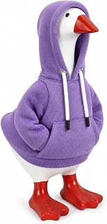 AUGsea 7" Desk Goose Outfits, Mini Hoodie Clothes (Purple) | Cute mini hoodie for desktop goose statue; compatible with Gaggleville; table decor accessory for desk, shelf & porch