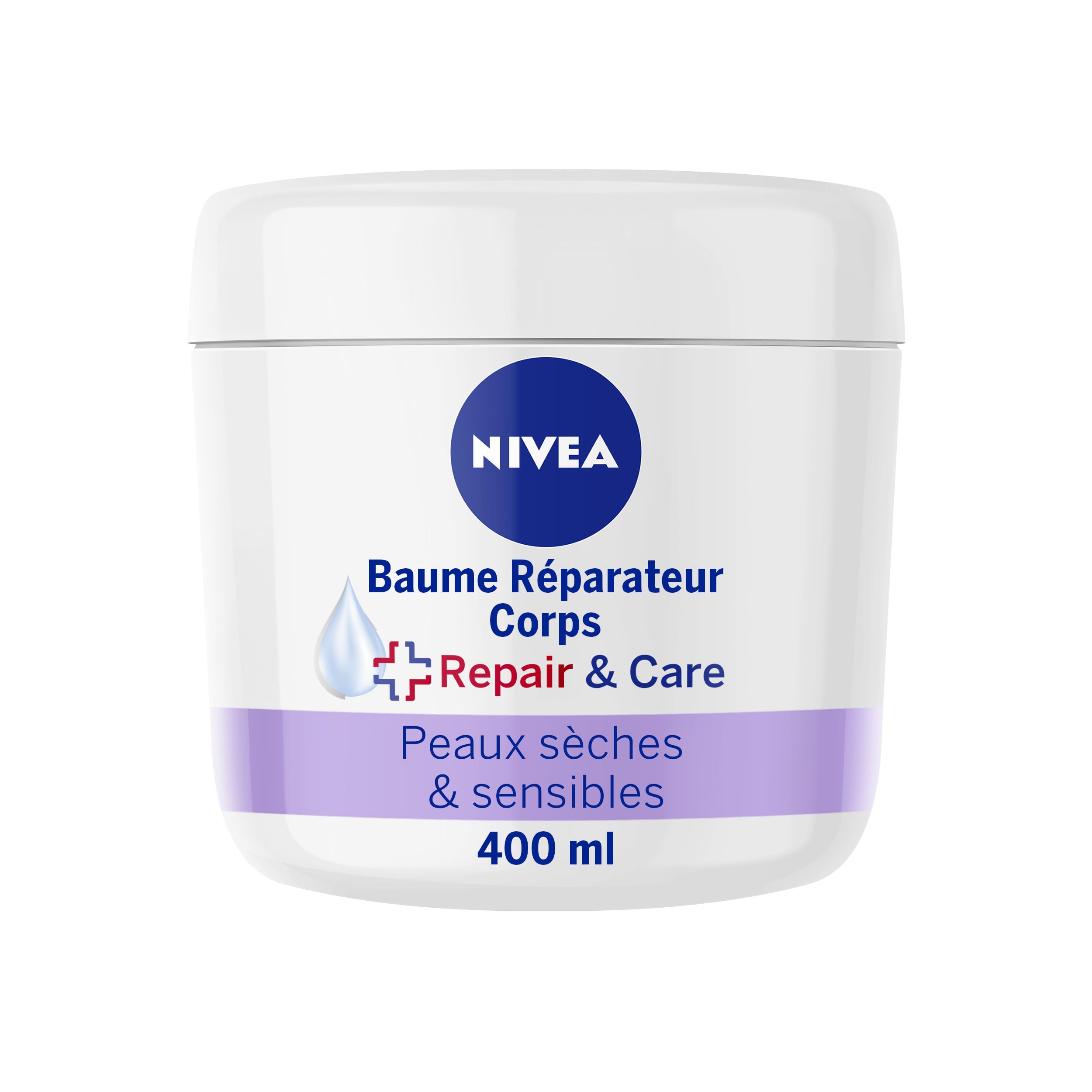 NIVEA Repair and Care Body Cream, Face and Hands for Sensitive Skin, 400 ml