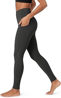 ODODOS Women's High Waisted Yoga Leggings with Pockets, Tummy Control Non See Through Workout Athletic Running Yoga Pants