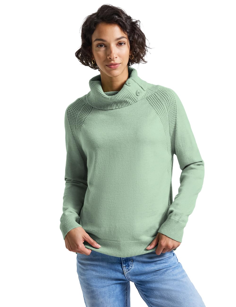 Street One Women's Jumper with Stand-Up Collar