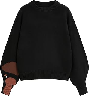 CIDER Ladies Cute Goose Graphic Knitted Chunky Sweater