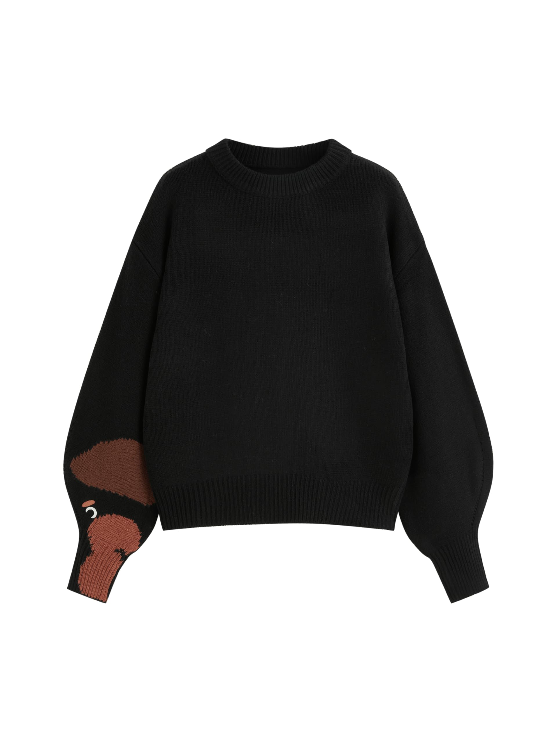 CIDER Ladies Cute Goose Graphic Knitted Chunky Sweater