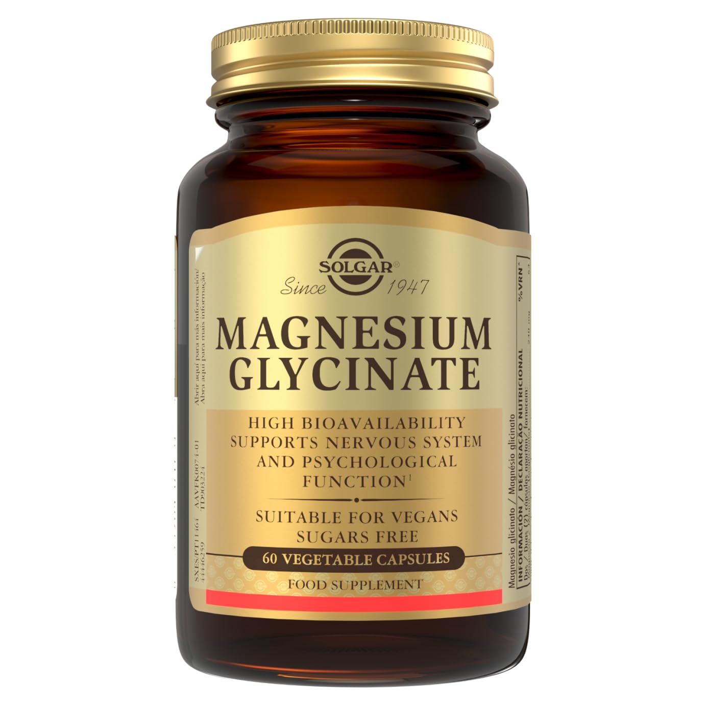 Solgar Magnesium Bisglycinate 240 mg | High Absorption | 60 Capsules | Reduces t