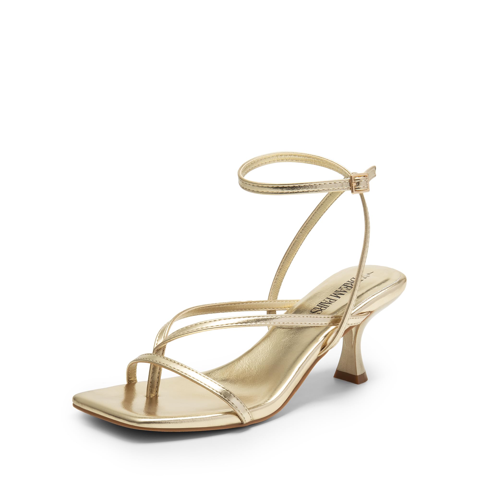 DREAM PAIRS Women's Dressy Thong Kitten Heel Sandals
