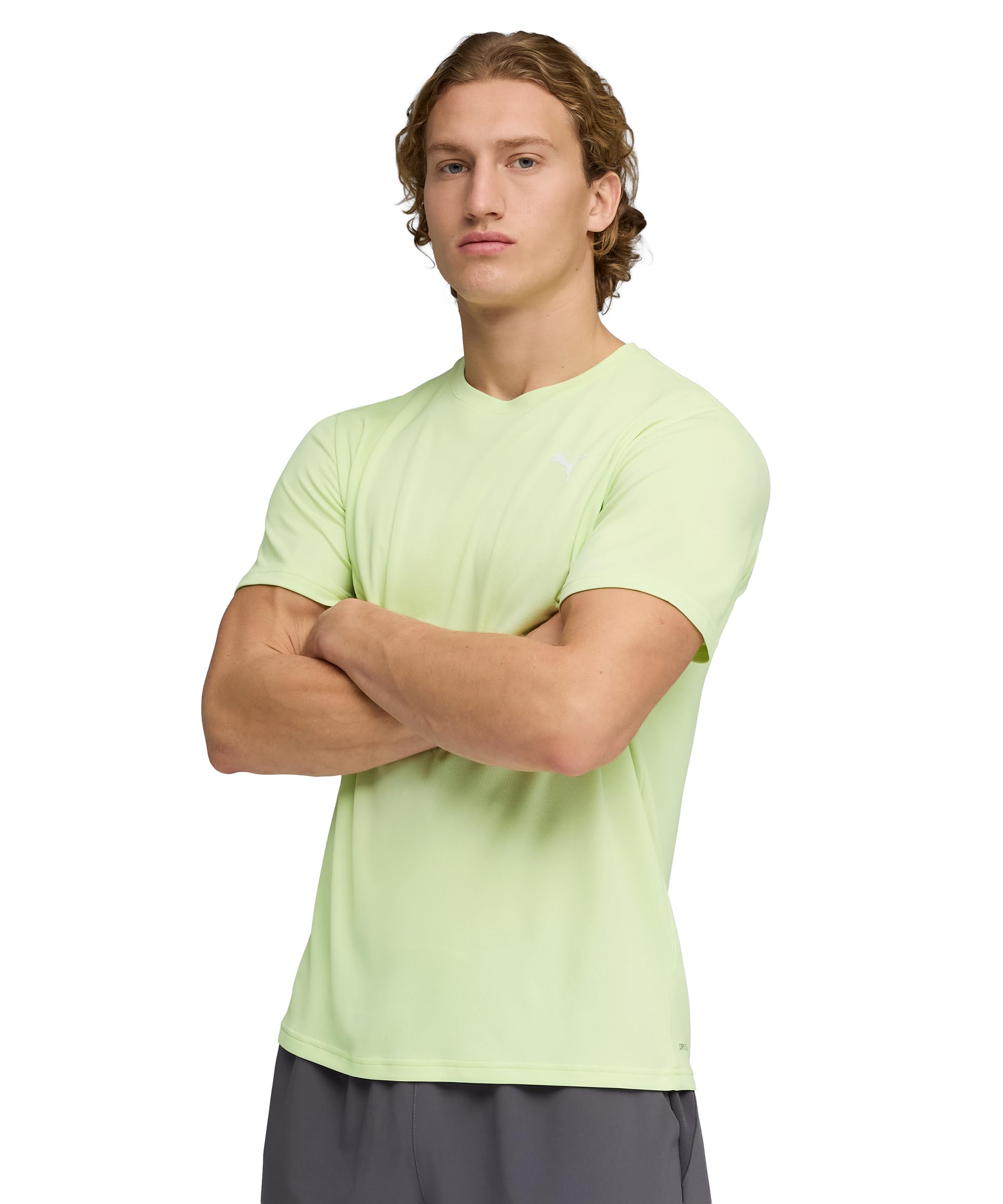 PUMA M Tad Essential Poly Texture Tee T-Shirts Unisex - Adult (Pack of 1)