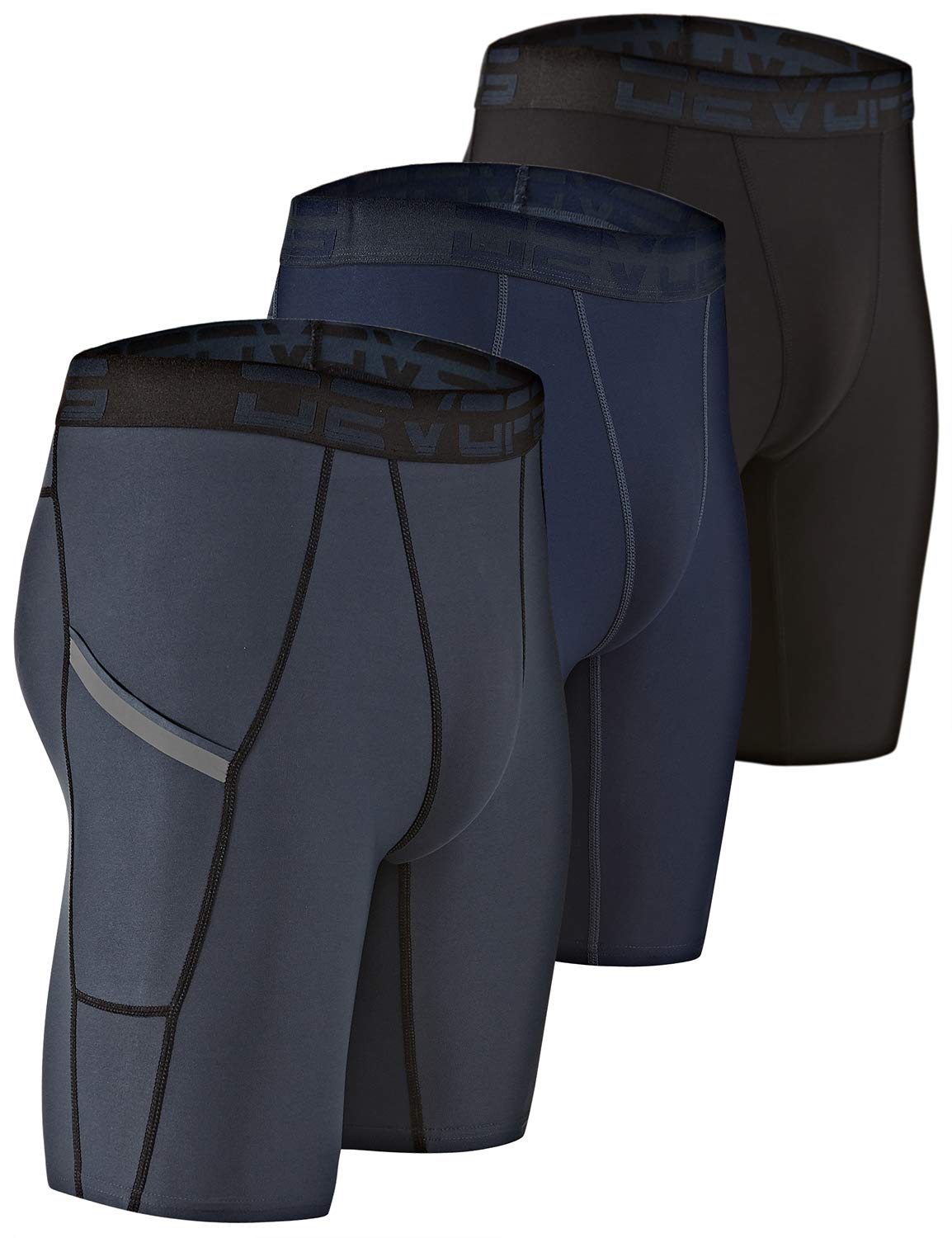 DEVOPS Men's Compression Underwear (Pack of 3)