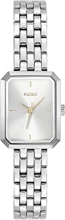 Hugo Three Hand Quartz Movement Watch for Women #Cosy Collection with Silver, Gold or Two-Tone Stainless Steel Bracelet