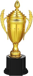 VANZACK Large Plastic Trophy Cup with Lid for Sports Awards and Competitions 10.62 Inch Tall Decorative Winner Trophy Cup for Parties and Events
